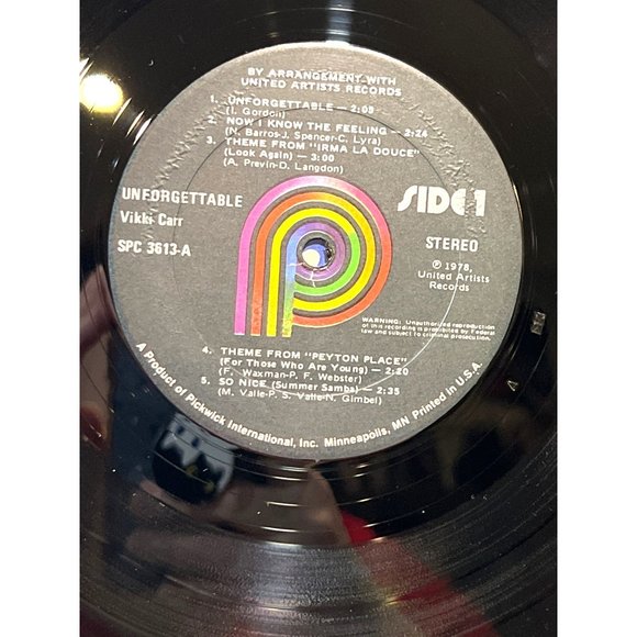 VIKKI CARR Unforgettable (1970) Stereo SUNSET LP Vinyl - Picture 3 of 9